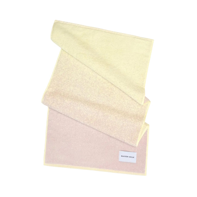 Handtuch “Gradient Buttergelb Rosa” 50x100 cm | Maison Deux