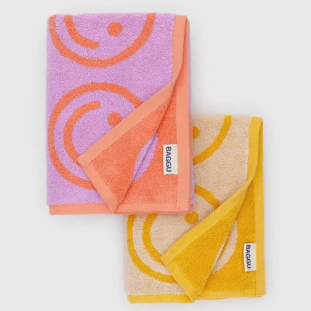 BAGGU Handtuch „Happy Lilac Marigold“ (2 Stk.) | BAGGU | Weiche Handtücher