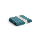 HAY Handtuch „Stripe Petrol Blue“ 40x60cm | Weiche Baumwolle | HAY