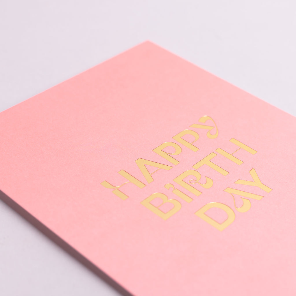 Edition SCHEE Postkarte Edition SCHEE "Happy Birthday Pastel Gold" | DIN A6 Karte
