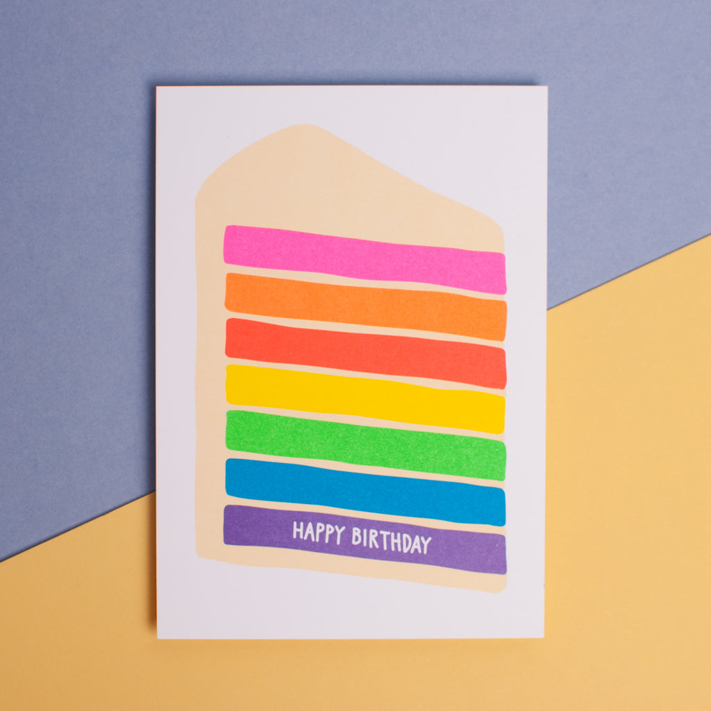 Edition SCHEE Postkarte Edition SCHEE "Happy Birthday Coloured Slice" | DIN A6 Karte