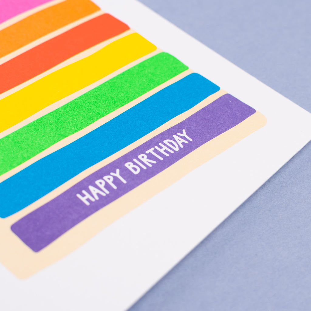 Edition SCHEE Postkarte Edition SCHEE "Happy Birthday Coloured Slice" | DIN A6 Karte