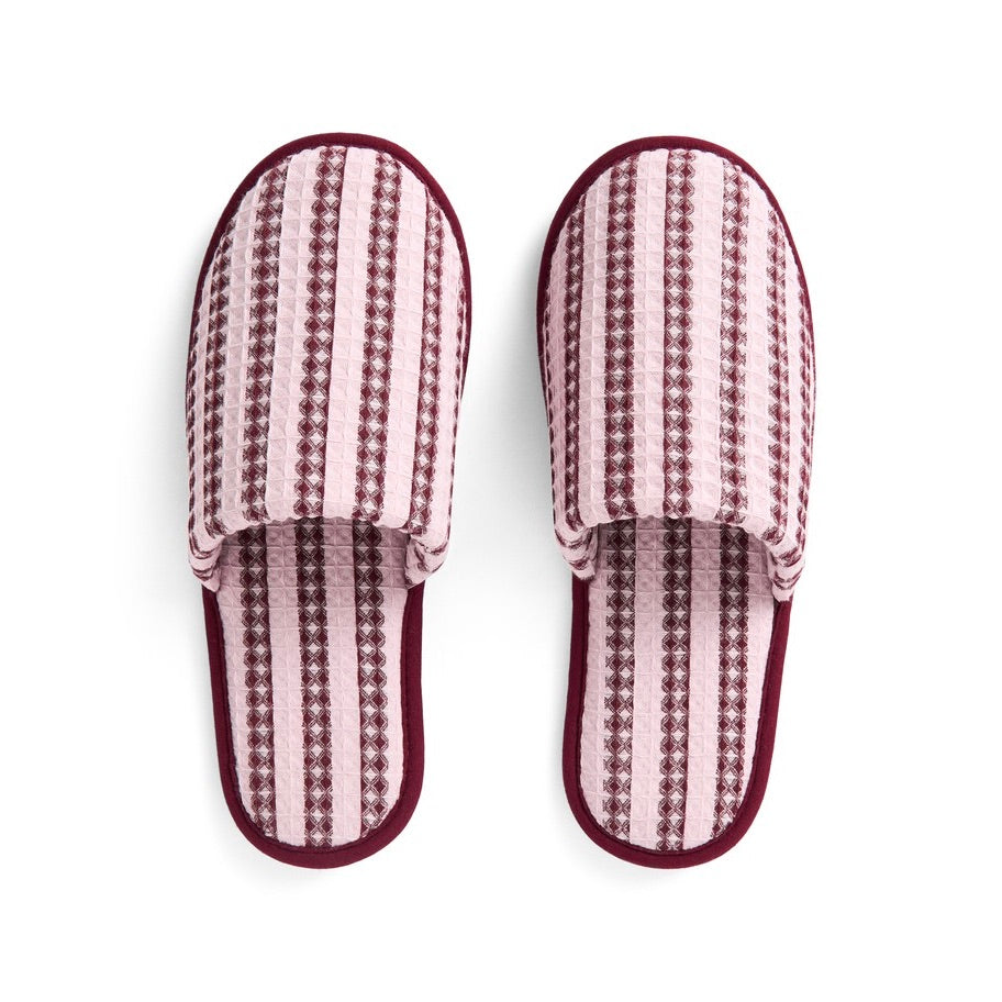 HAY Hausschuhe „Waffle Slippers Stripe Cool Pink“ | Gemütlich | HAY