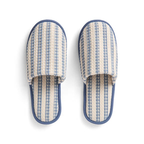 HAY Hausschuhe „Waffle Slippers Stripe Dusty Blue“ | Soft Comfort | HAY