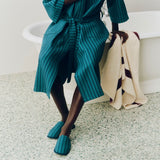 HAY Hausschuhe „Waffle Slippers Stripe Petrol Blue“ | Cozy Style | HAY