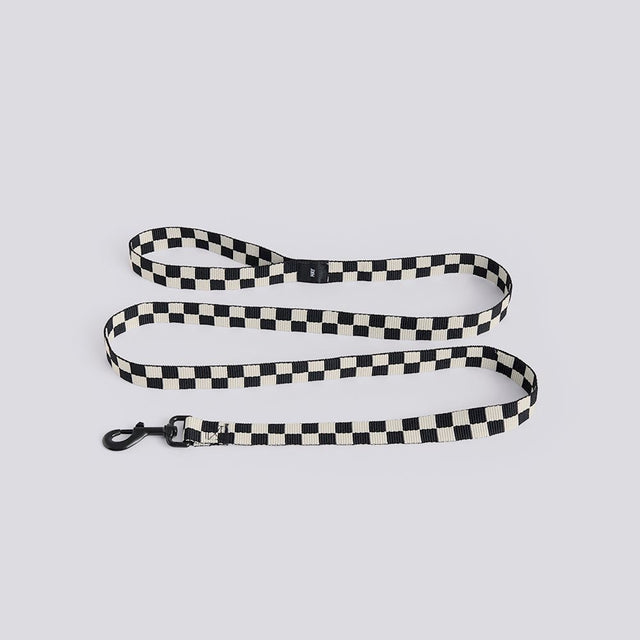 HAY Hundeleine „Flat Black & White Check (M/L)“ | Besonderer Look | HAY Dogs