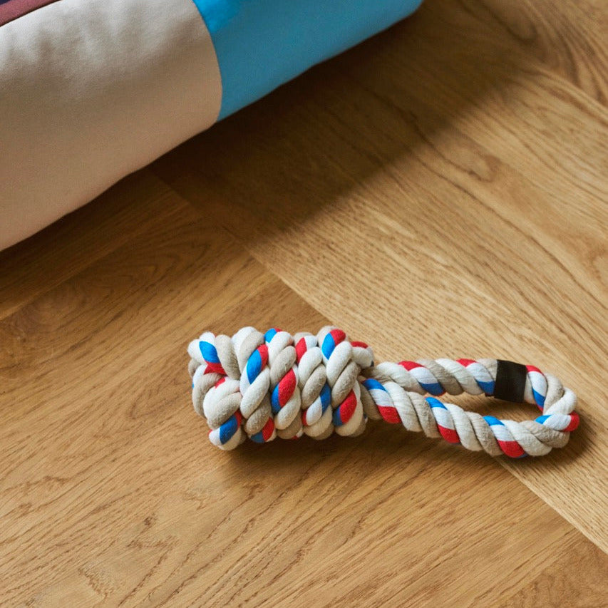 HAY Hundespielzeug „Rope Toy Red, Turquoise & Off-White“ | zum Spielen | HAY Dogs