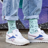 Eat Mielies Weird Illustration Socken "Titties" Mint Eat Mielies Weird Illustration | Bunte Baumwollstrümpfe