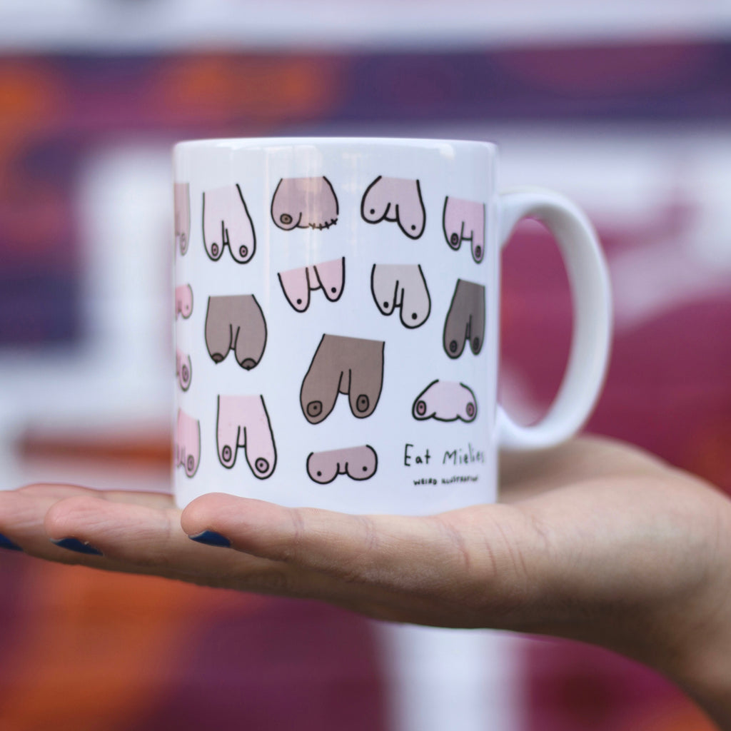 Eat Mielies Weird Illustration Tasse "Titties" Eat Mielies | spülmaschinenfestes Design