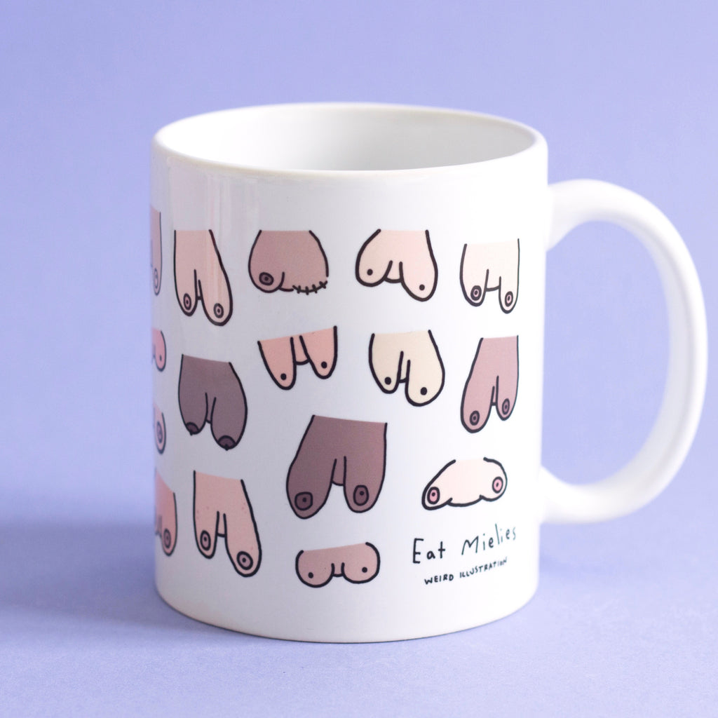 Eat Mielies Weird Illustration Tasse "Titties" Eat Mielies | spülmaschinenfestes Design