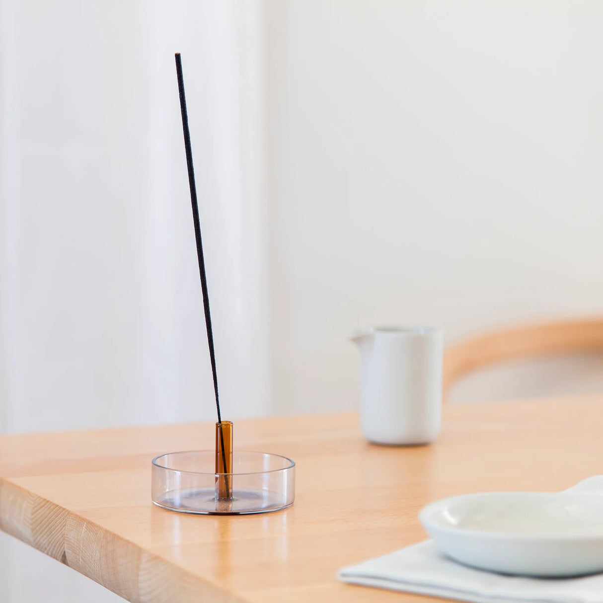 Block Design Incense Holder “Duo Tone” Rauch/Bernstein | Eleganter Designhalter | Block Design