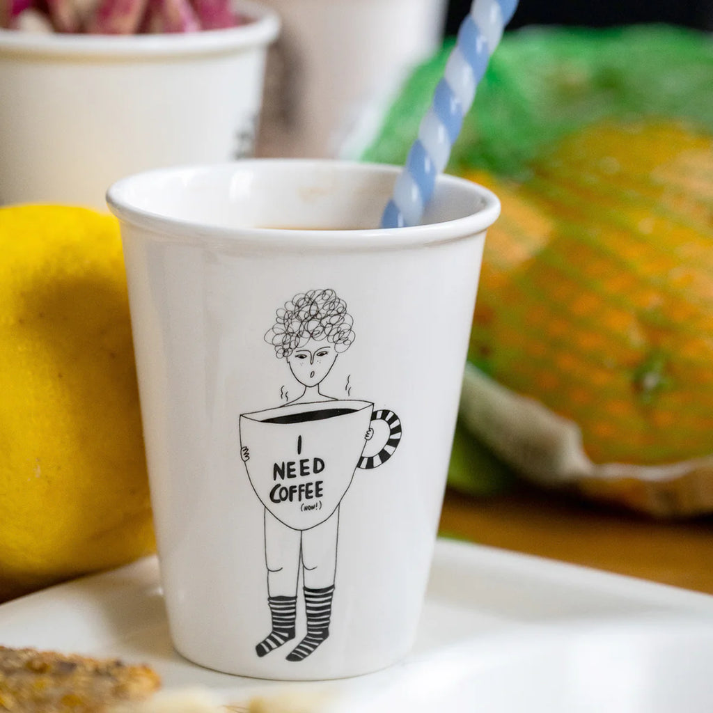 helen b Design Mug “Coffee Now” | Für alle Kaffee-Notfälle | helen b
