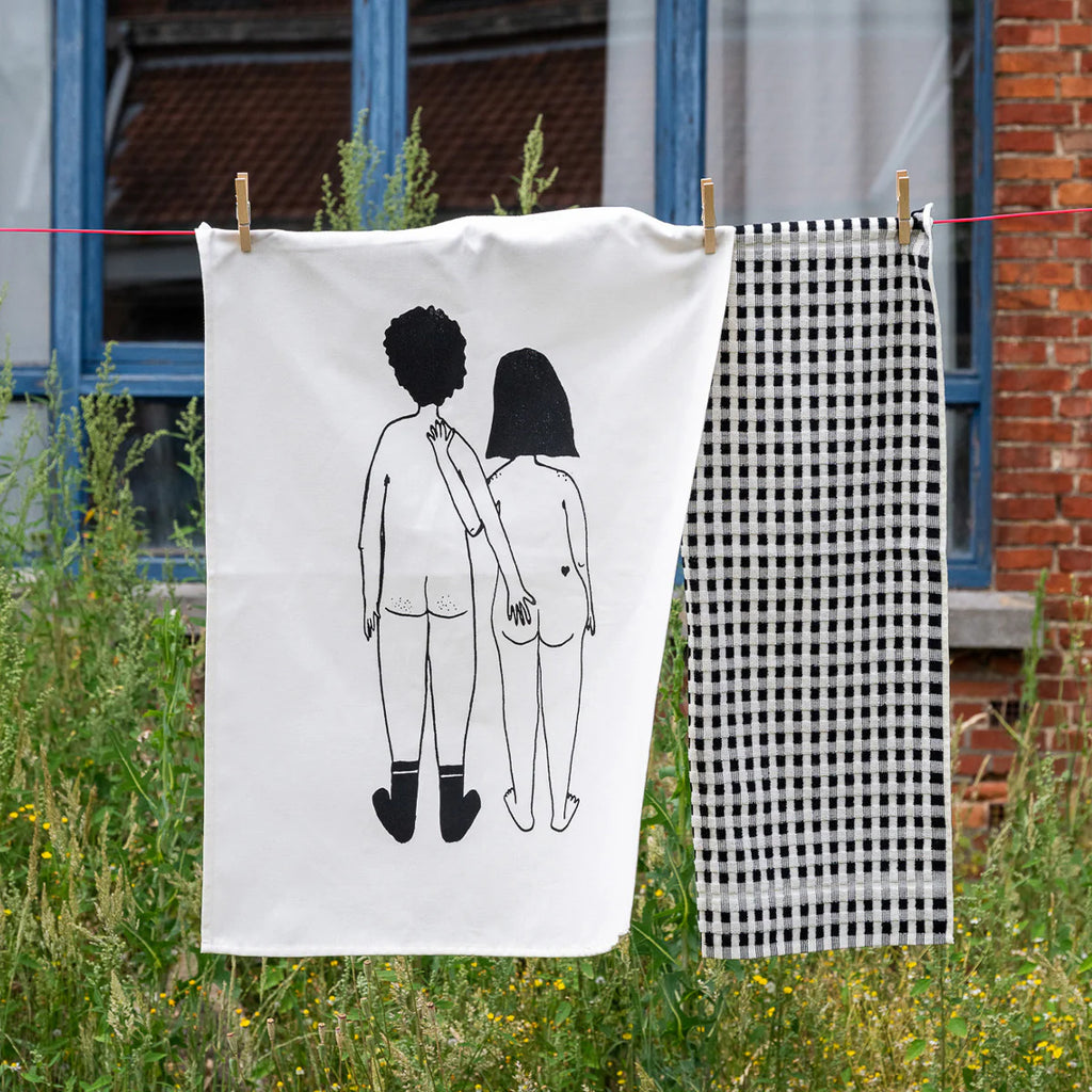 helen b Geschirrtücher “Naked Couple Back” (2er Set) | Frech & liebevoll | helen b