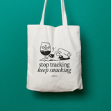 studio ciao Jutebeutel Studio Ciao "Stop Tracking Keep Snacking" | Baumwolle | Praktisch & Cool