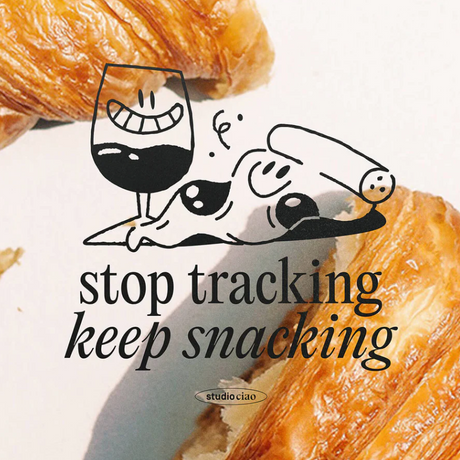 studio ciao Jutebeutel Studio Ciao "Stop Tracking Keep Snacking" | Baumwolle | Praktisch & Cool