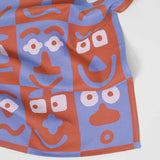 WRAP Küchentuch „Making Face Blue/Brown“ | Künstlerisches Design | WRAP
