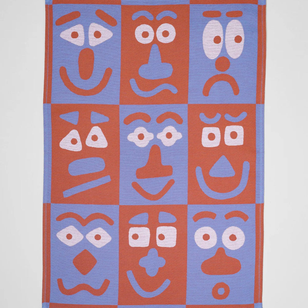 WRAP Küchentuch „Making Face Blue/Brown“ | Künstlerisches Design | WRAP