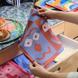WRAP Küchentuch „Making Face Blue/Brown“ | Künstlerisches Design | WRAP