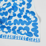 WRAP Küchentuch „Super Clean Flowers Blue/Natural“ | Baumwolltuch | WRAP
