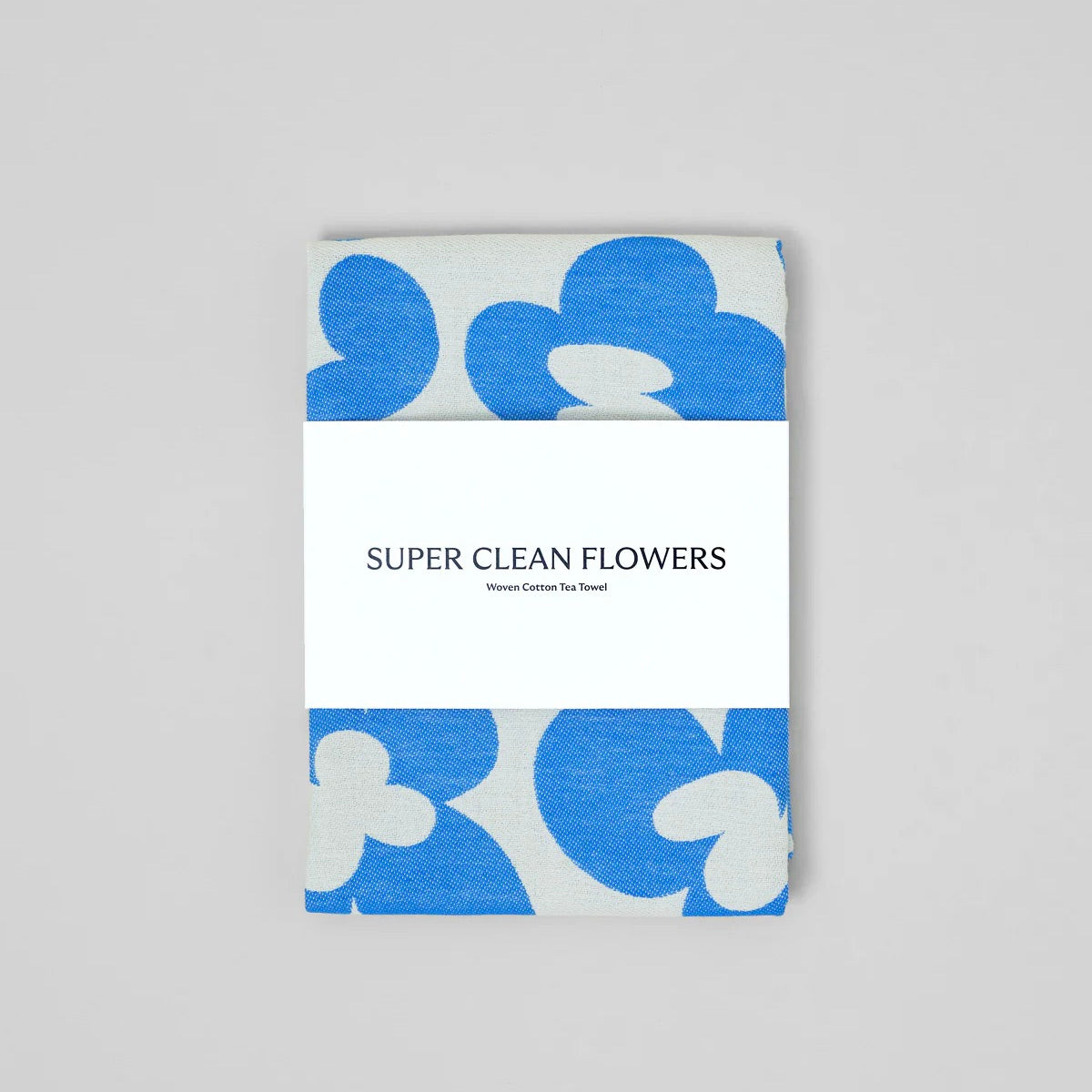 WRAP Küchentuch „Super Clean Flowers Blue/Natural“ | Baumwolltuch | WRAP