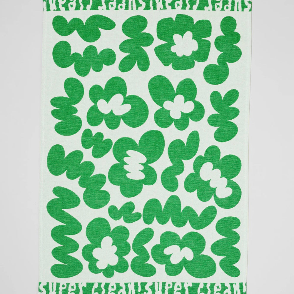 WRAP Küchentuch „Super Clean Flowers Green/Natural“ | Moderne Küche | WRAP