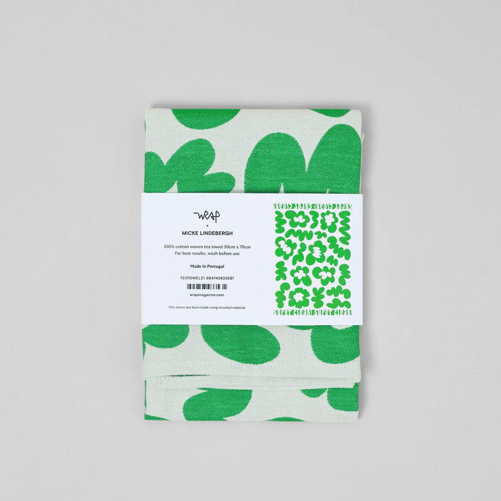 WRAP Küchentuch „Super Clean Flowers Green/Natural“ | Moderne Küche | WRAP