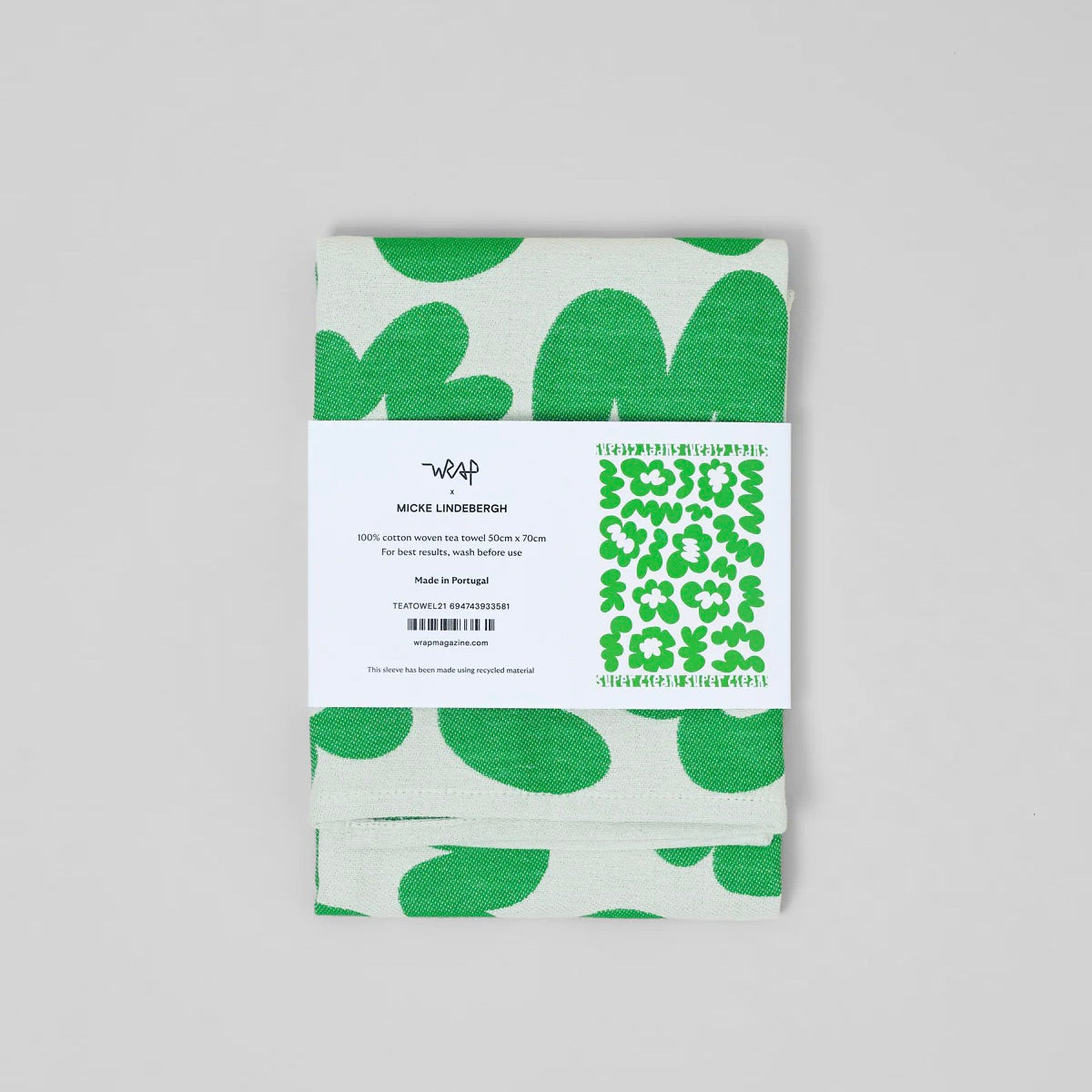 WRAP Küchentuch „Super Clean Flowers Green/Natural“ | Moderne Küche | WRAP