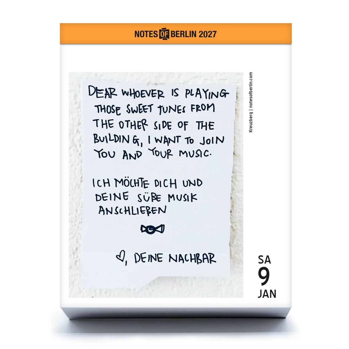 Seltmann Publishers Abreißkalender “Notes of Berlin” 2027 | Berliner Notizen | Seltmann Publishers