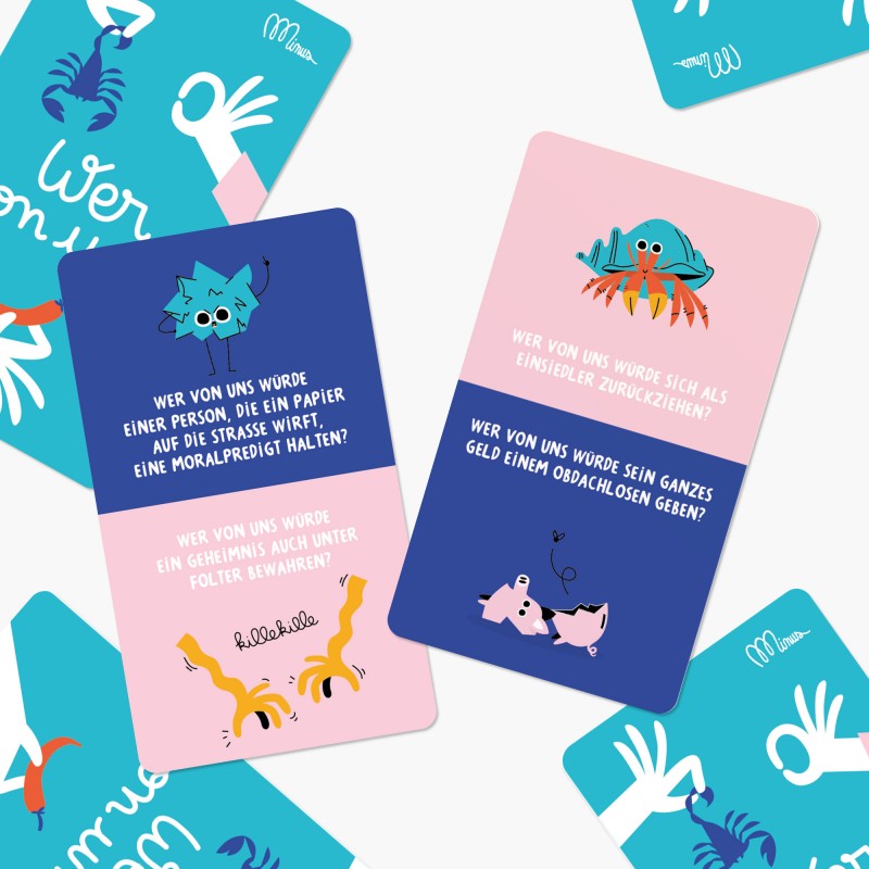 MINUS Kartenspiel Minus "Wer von uns…" | Entlarvend, Humorvoll, Partyspiel