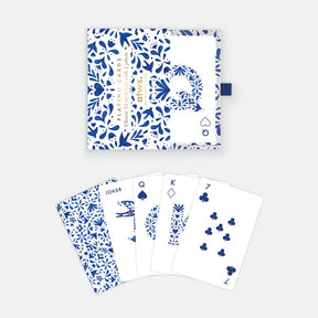ALL THE WAYS TO SAY Kartenspiel “Blue Swallows” | Stilvolles Kartenset mit Schwalben | ALL THE WAYS TO SAY