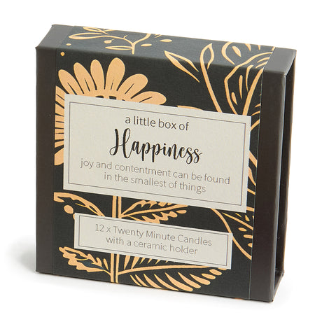 Cotton & Grey Kerzen “Twenty Minute Candles Happiness” | 12 Ritualkerzen mit Halter | Cotton & Grey
