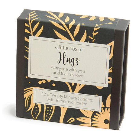 Cotton & Grey Kerzen “Twenty Minute Candles Hugs” | 12 Ritualkerzen mit Halter | Cotton & Grey