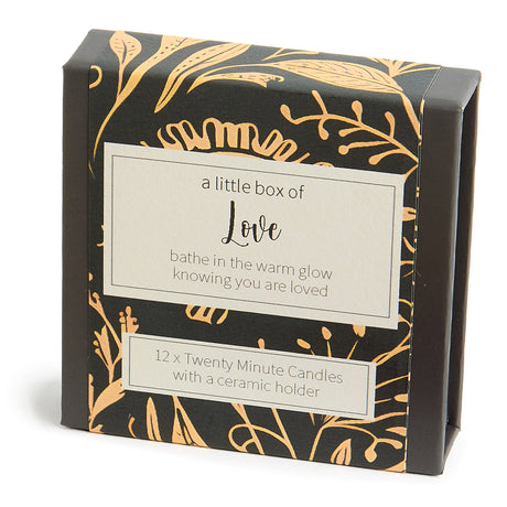 Cotton & Grey Kerzen “Twenty Minute Candles Love” | 12 Ritualkerzen mit Halter | Cotton & Grey