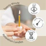 Cotton & Grey Kerzen “Twenty Minute Candles Motivation” | 12 Ritualkerzen mit Halter | Cotton & Grey
