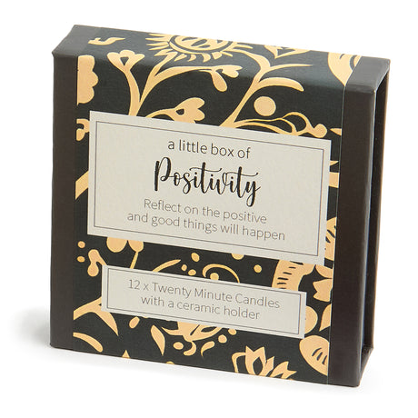 Cotton & Grey Kerzen “Twenty Minute Candles Positivity” | 12 Ritualkerzen mit Halter | Cotton & Grey