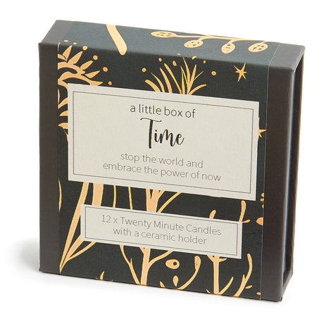 Cotton & Grey Kerzen “Twenty Minute Candles Time” | 12 Ritualkerzen mit Halter | Cotton & Grey