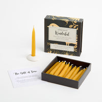 Kerzen “Twenty Minute Candles Wonderful” | 12 Ritualkerzen mit Halter | Cotton & Grey