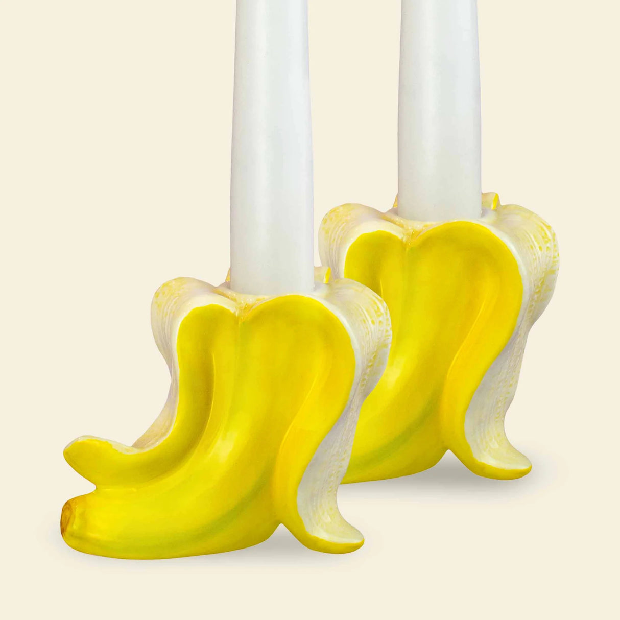Donkey Products Kerzenhalter-Set „Banana Romance“ 2 Stk. | Bunte Deko | Donkey Products