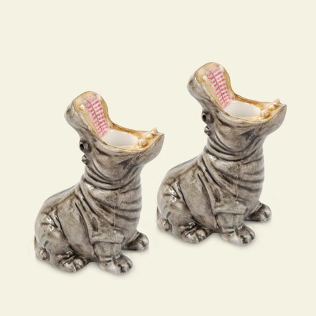 Donkey Products Kerzenhalter-Set “Hungry Hippos” 2 Stk. | Verspieltes Design | Donkey Products