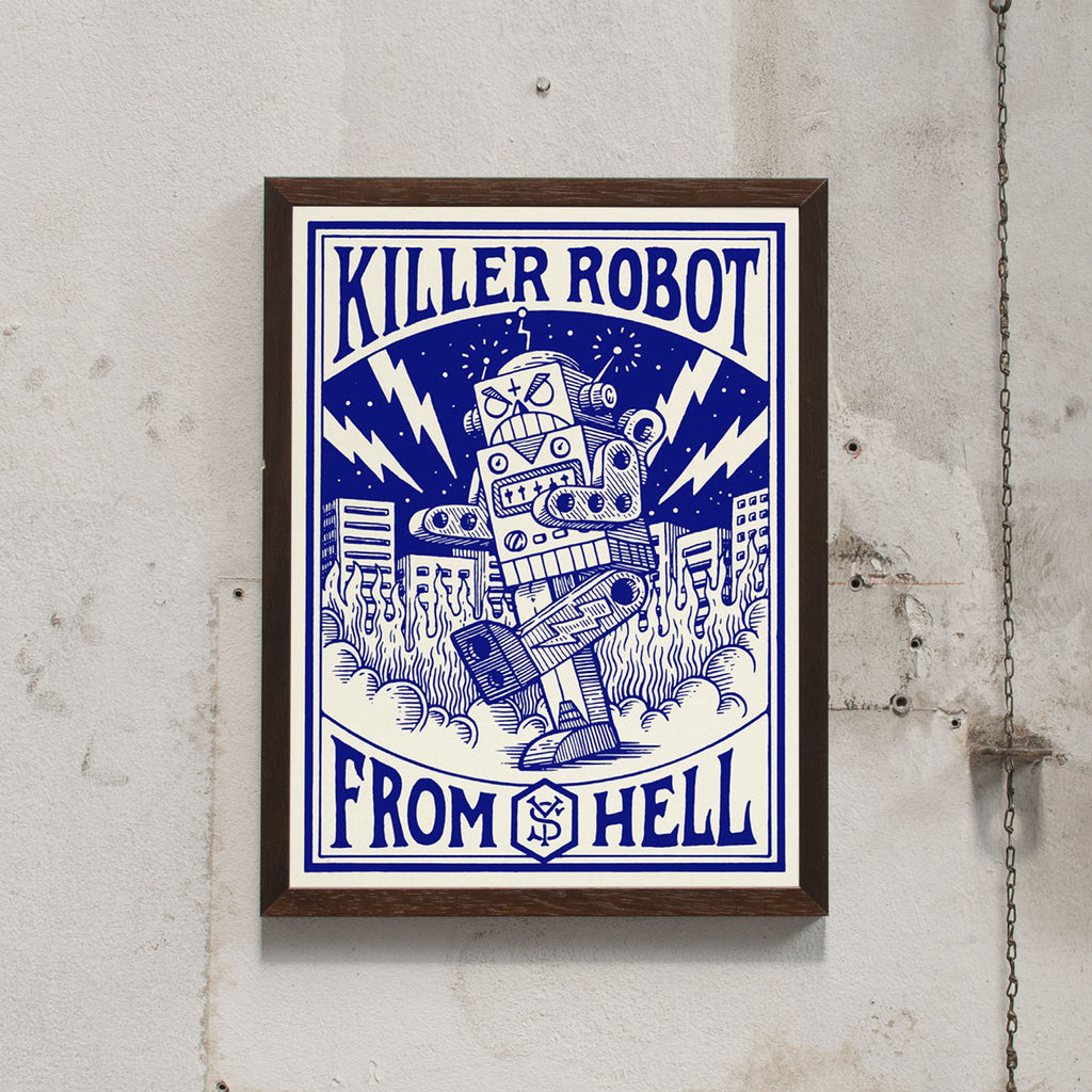 Studio Yeaaah! Killer Robot (30 x 40cm) wenge