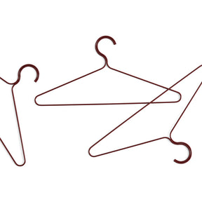 HAY Kleiderbügel „Colour Hanger Maroon Red“ 3er Set | Edel & modern | HAY