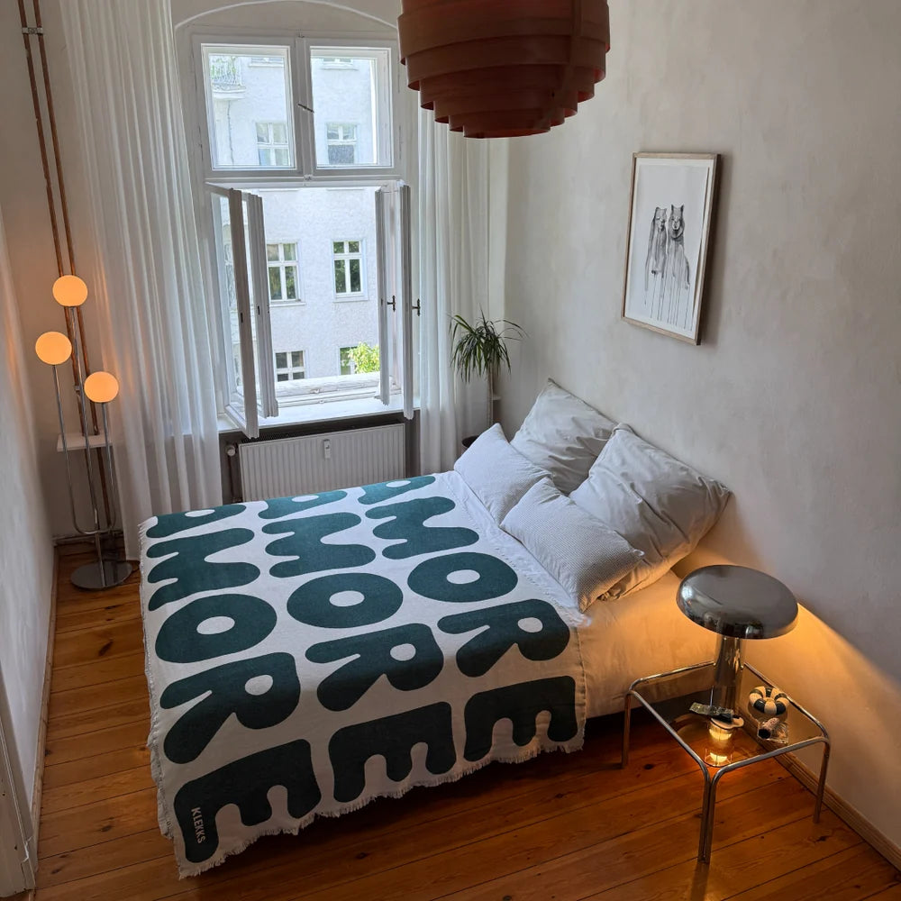 Klekks Decke “Klekks No. 11” Grün | Kuschelige Wohndecke | Klekks