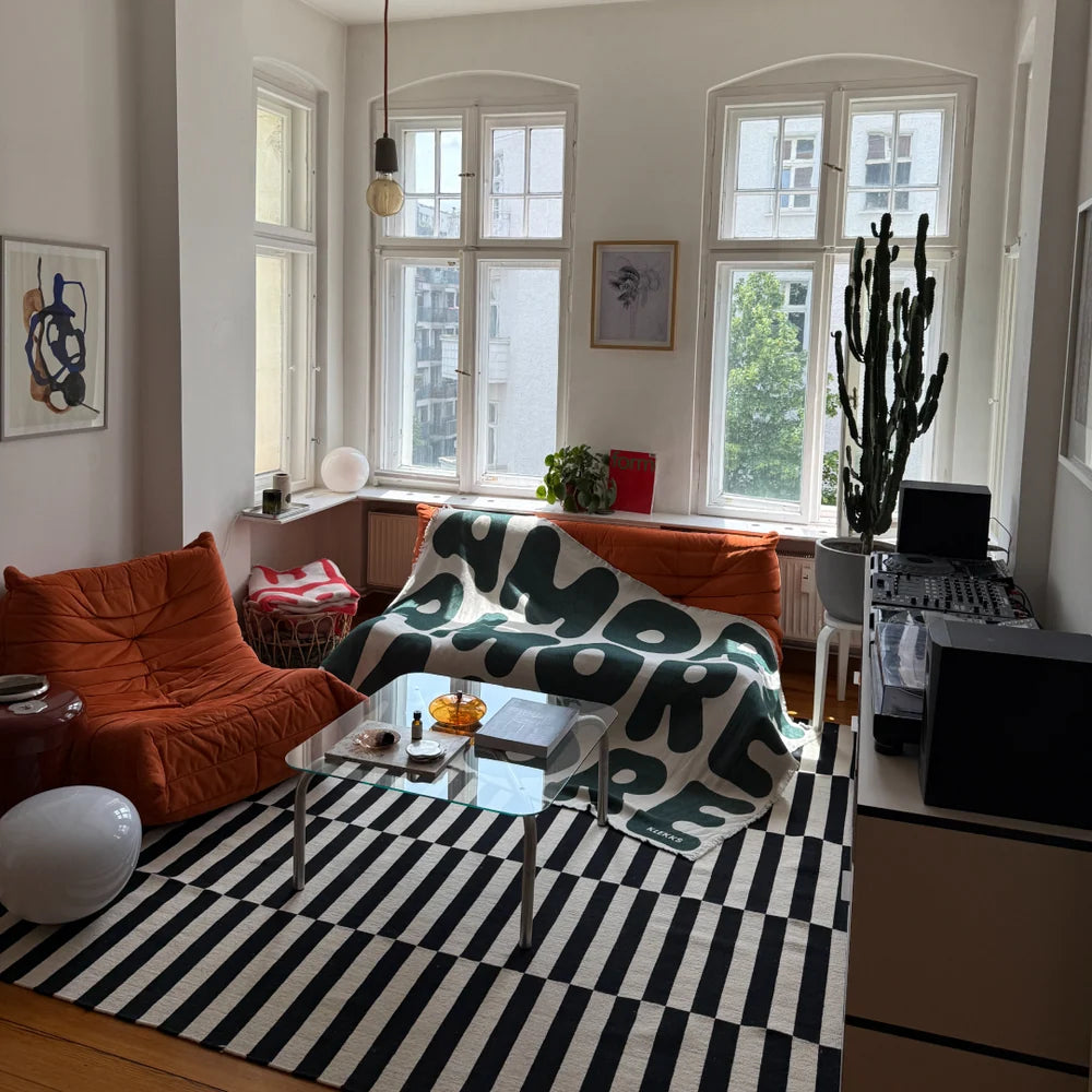 Klekks Decke “Klekks No. 11” Grün | Kuschelige Wohndecke | Klekks