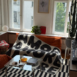 Klekks Decke “Klekks No. 11” Schwarz | Kuschelige Wohndecke | Klekks