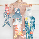 Madame MO Windfisch „Green Tattoo Koi 100cm“ | Japanisch inspiriert | Madame Mo