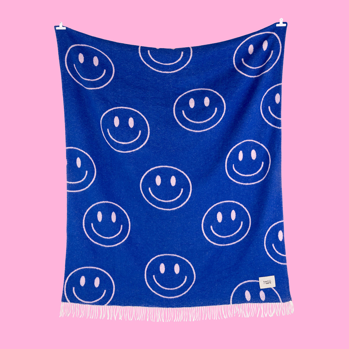 Textilwerk Decke „Keep Smiling“ (150x200cm) | Textilwerk | Decke für positive Vibes