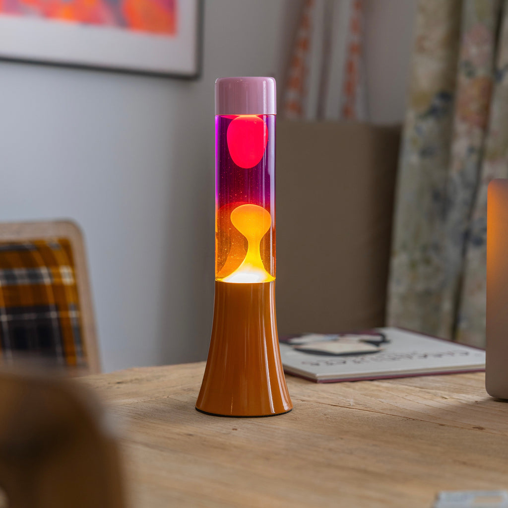 Fisura Lava Lampe Fisura "Mini" | Orange & Pink Gradient | Kompakt & Stylisch