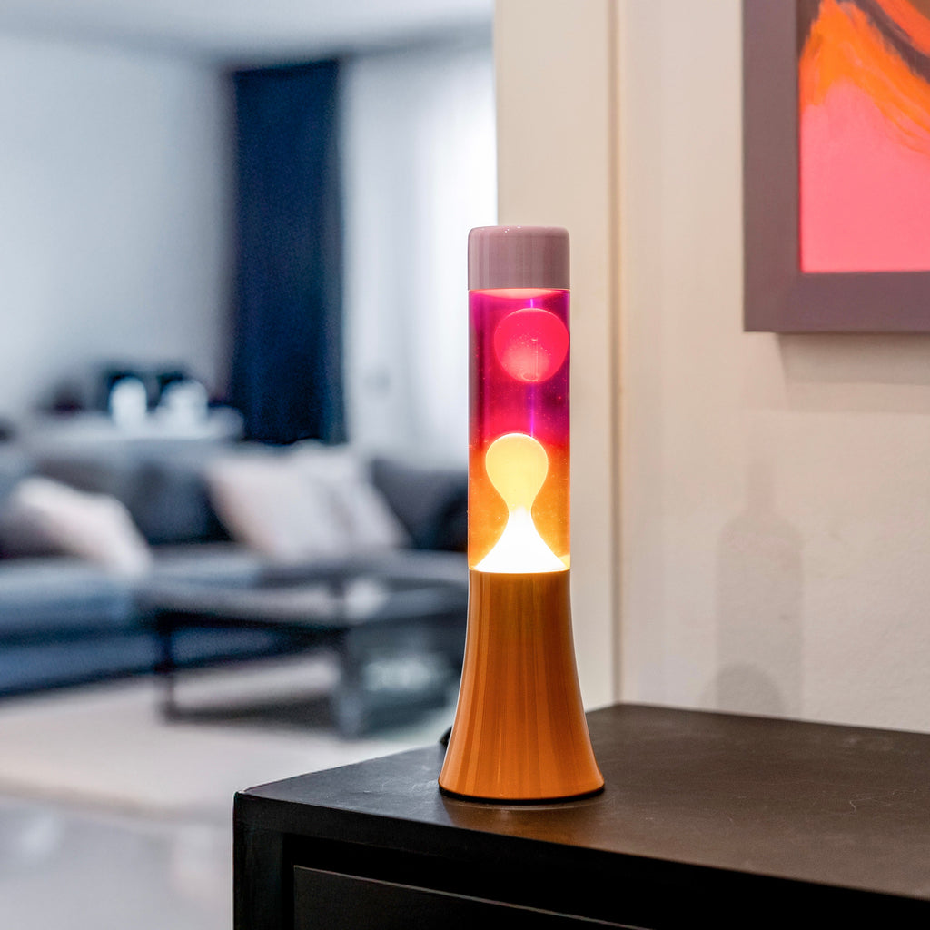 Fisura Lava Lampe Fisura "Mini" | Orange & Pink Gradient | Kompakt & Stylisch