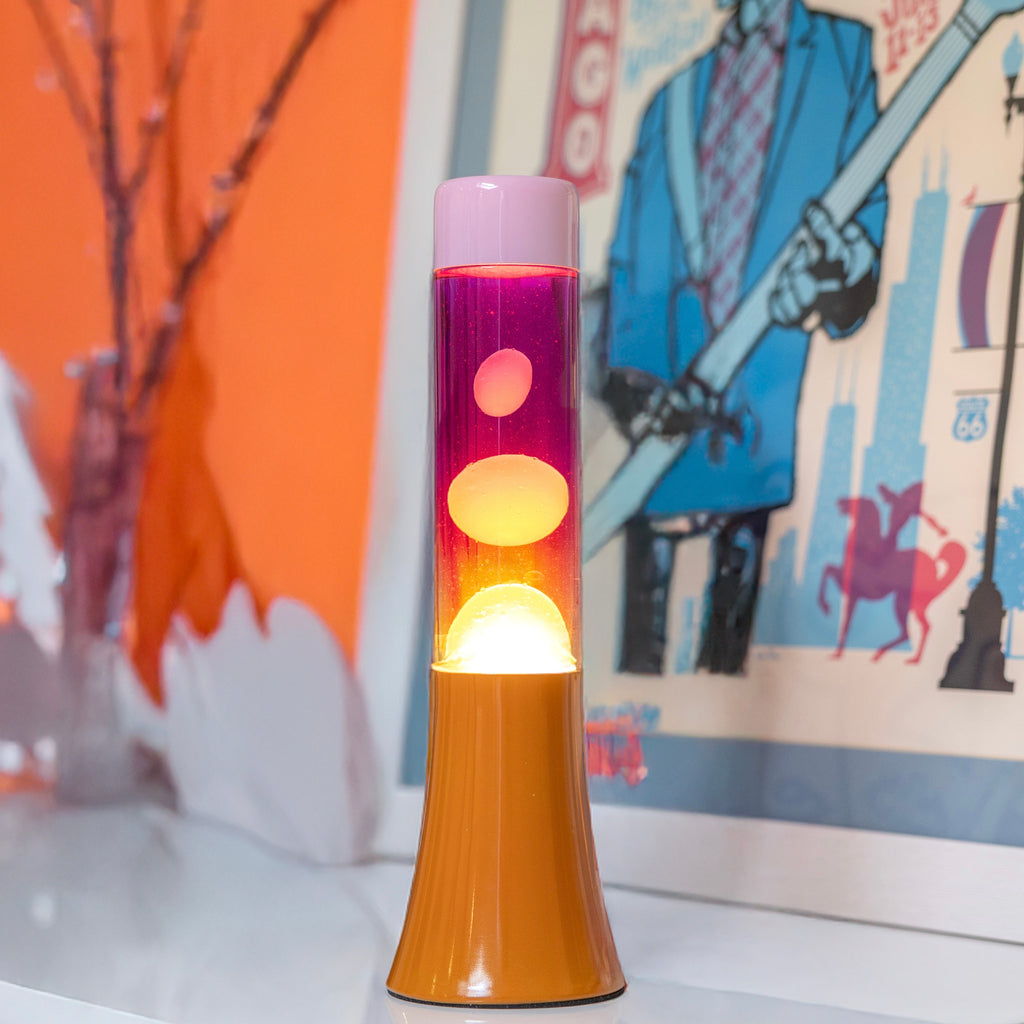 Fisura Lava Lampe Fisura "Mini" | Orange & Pink Gradient | Kompakt & Stylisch