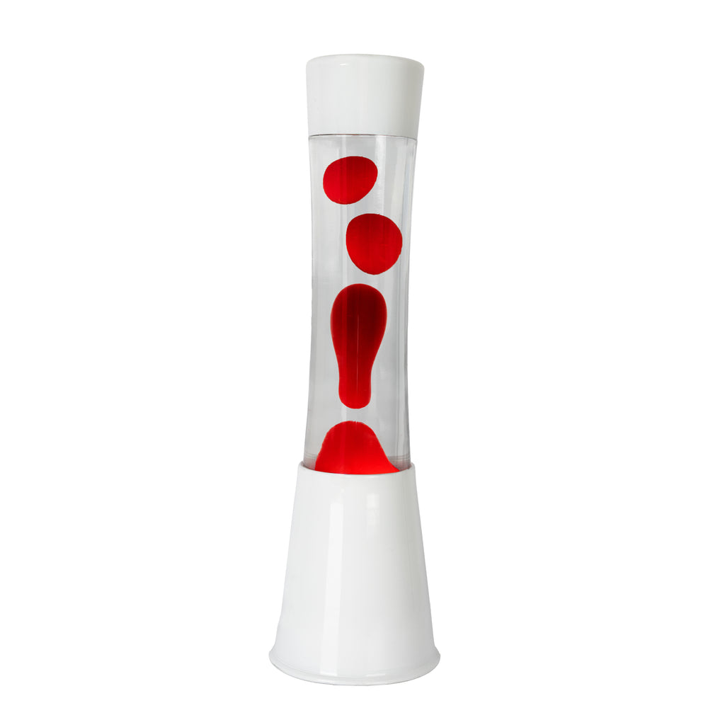 Fisura Lava Lampe Fisura "Tower" | White & Red | Beruhigend & Kultig